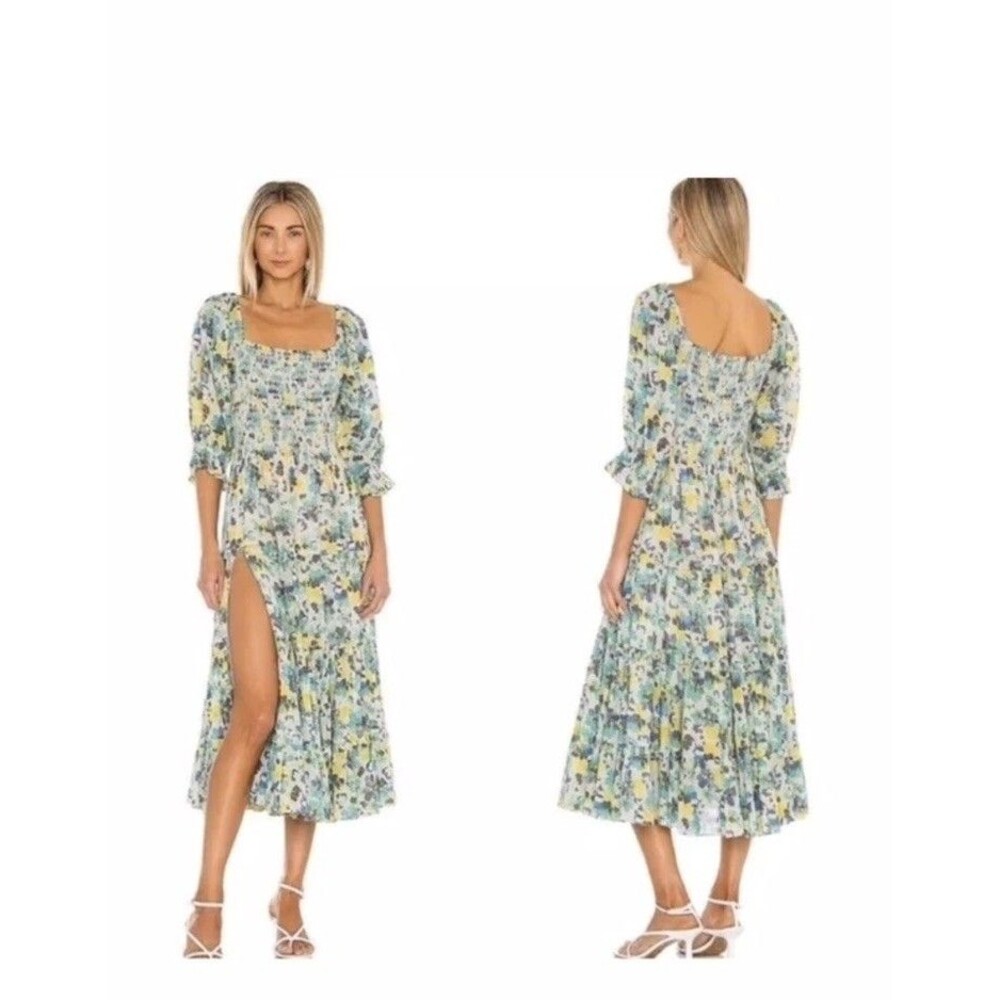 LoveShackFancy Capri Midi Dress- Size L Floral